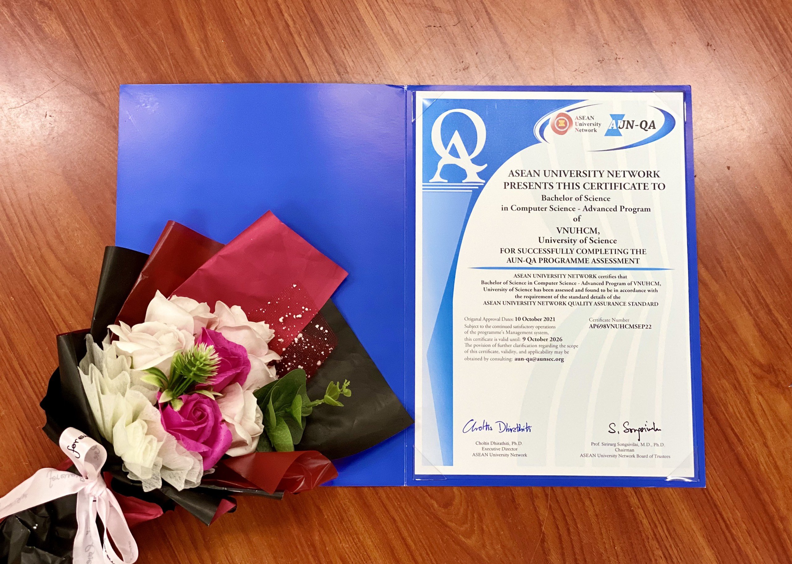 Chương trình Tiên tiến ngành Khoa học Máy tính (APCS) đạt chuẩn  kiểm định chất lượng Mạng lưới các Đại học khu vực ASEAN (AUN-QA)