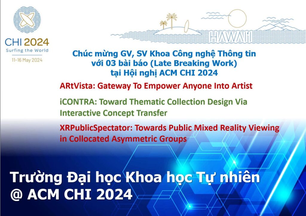 BÀI BÁO KHOA HỌC TẠI HỘI NGHỊ ACM CHI 2024