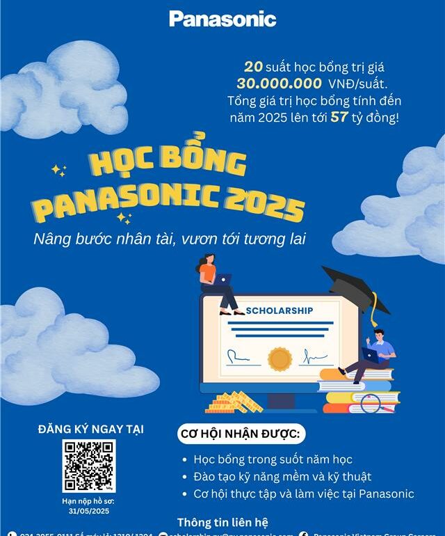 Poster PSA25 CHƯƠNG TRÌNH HỌC BỔNG BẬC ĐẠI HỌC PANASONIC NĂM 2025