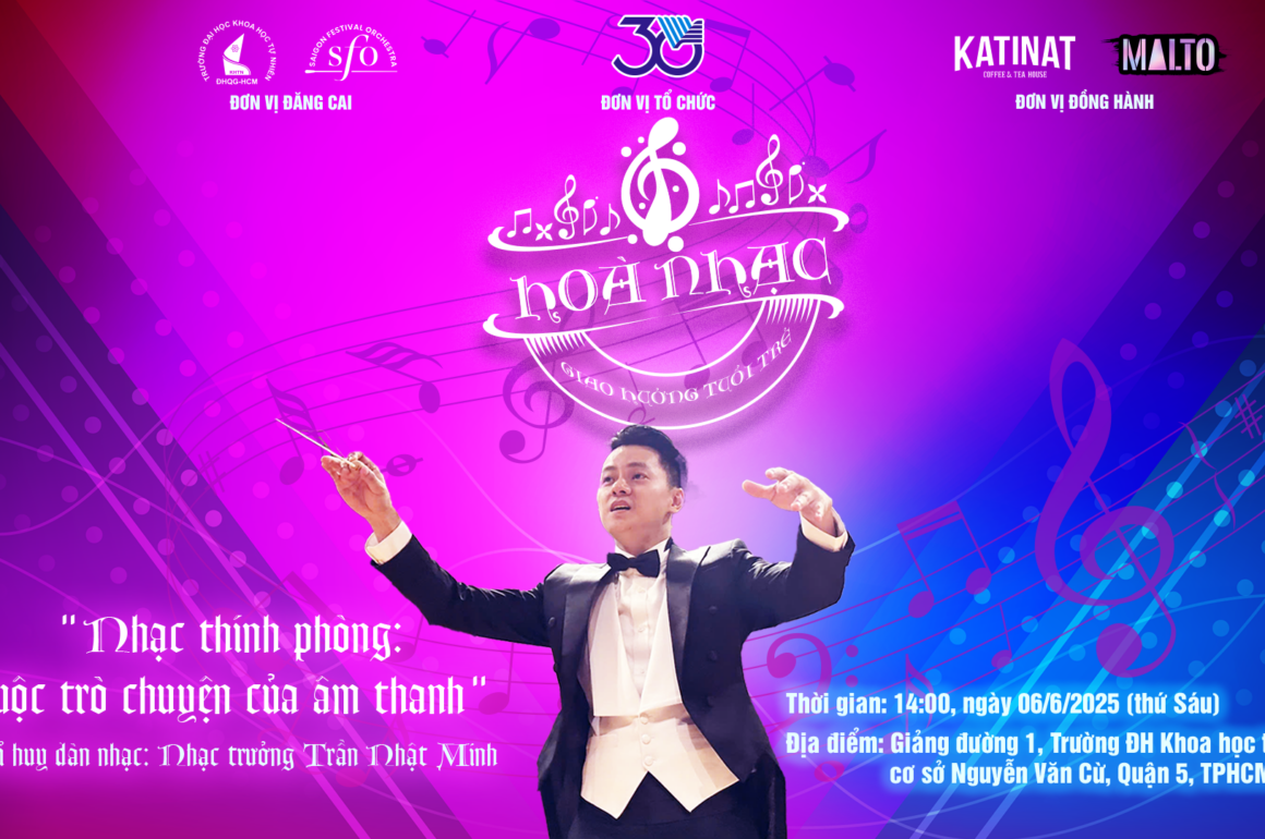 poster KHTN Chương trình hòa nhạc “Giao hưởng tuổi trẻ” số 5: “Nhạc thính phòng – Cuộc trò chuyện của âm thanh”