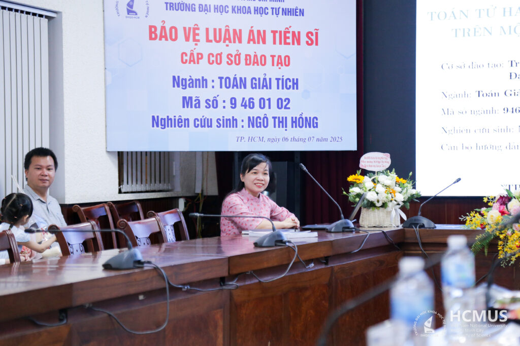 NCS. Ngô Thị Hồng bảo vệ thành công luận án tiến sĩ cấp cơ sở đào tạo ngành Toán Giải tích