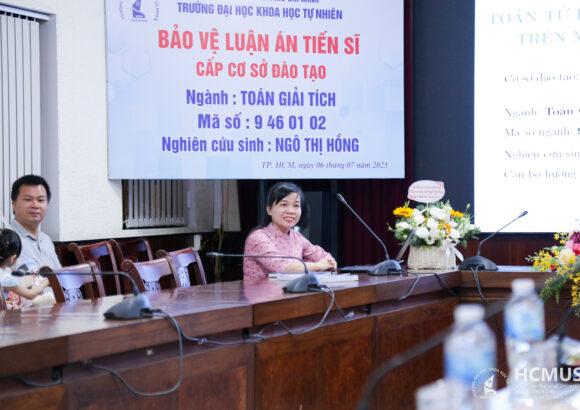 NCS. Ngô Thị Hồng bảo vệ thành công luận án tiến sĩ cấp cơ sở đào tạo ngành Toán Giải tích