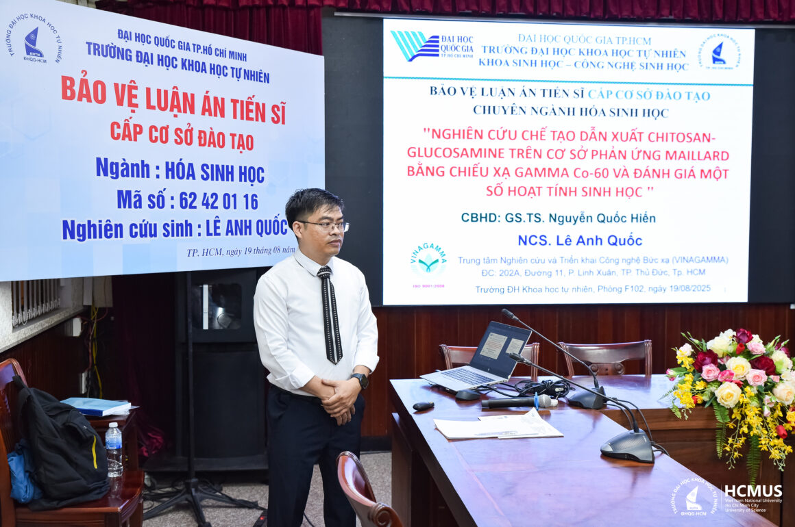 HCMUS (3 of 30) NCS. Lê Anh Quốc bảo vệ thành công luận án tiến sĩ cấp CSĐT ngành Hóa Sinh học