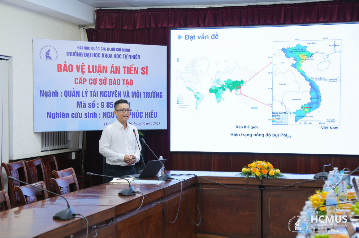 NCS. Nguyễn Phúc Hiếu bảo vệ thành công luận án tiến sĩ cấp CSĐT ngành Quản lý tài nguyên và môi trường