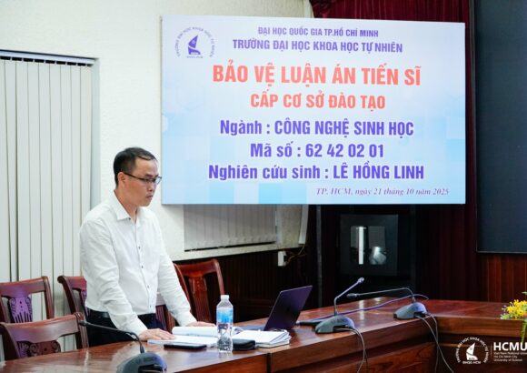 Nghiên cứu sinh Lê Hồng Linh bảo vệ thành công luận án tiến sĩ cấp cơ sở đào tạo, ngành Sinh học – Công nghệ sinh học