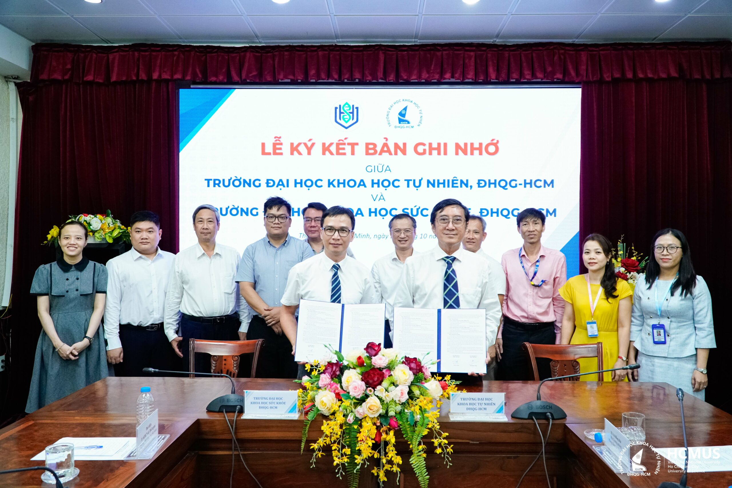 Lễ ký kết hợp tác giữa Trường Đại học Khoa học tự nhiên, ĐHQG-HCM và Trường Đại học Sức khỏe, ĐHQG-HCM