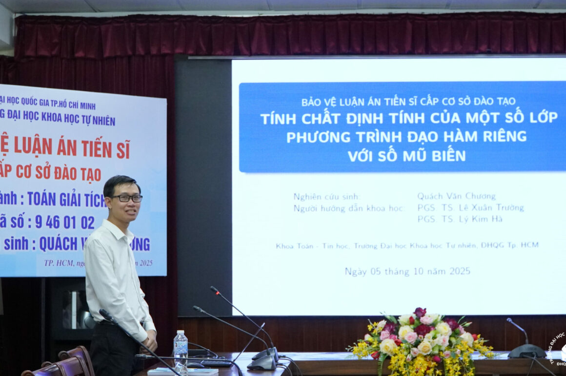 _P4T9374 Nghiên cứu sinh Quách Văn Chương bảo vệ thành công luận án tiến sĩ cấp cơ sở đào tạo ngành Toán Giải tích
