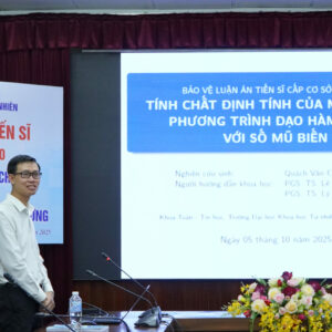 Nghiên cứu sinh Quách Văn Chương bảo vệ thành công luận án tiến sĩ cấp cơ sở đào tạo ngành Toán Giải tích