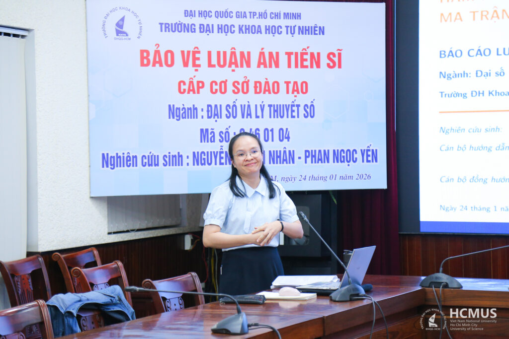 NCS. Nguyễn Duy Ái Nhân bảo vệ thành công luận án tiến sĩ cấp CSĐT ngành Đại số và Lý thuyết số