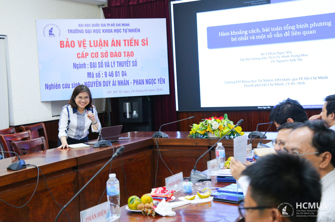 B NCS. Phan Ngọc Yến bảo vệ thành công luận án tiến sĩ cấp CSĐT ngành Đại số và Lý thuyết số