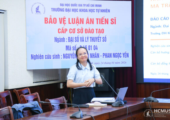 NCS. Nguyễn Duy Ái Nhân bảo vệ thành công luận án tiến sĩ cấp CSĐT ngành Đại số và Lý thuyết số