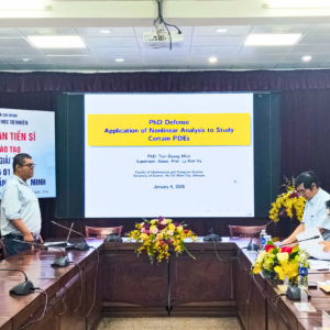 Buổi bảo vệ luận án Tiến sĩ cấp cơ sở đào tạo của NCS Trần Quang Minh – Ngành Toán giải tích