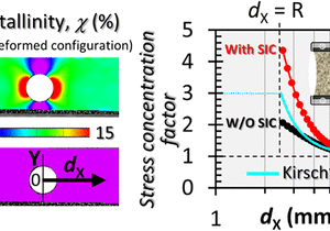 Coupled Evolution of Local Stress and Strain-Induced Crystallization Near a Circular Defect in Stretched Natural Rubber