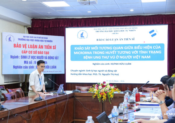 Nghiên cứu sinh Huỳnh Hữu Luân bảo vệ luận án tiến sĩ về microRNA trong ung thư vú