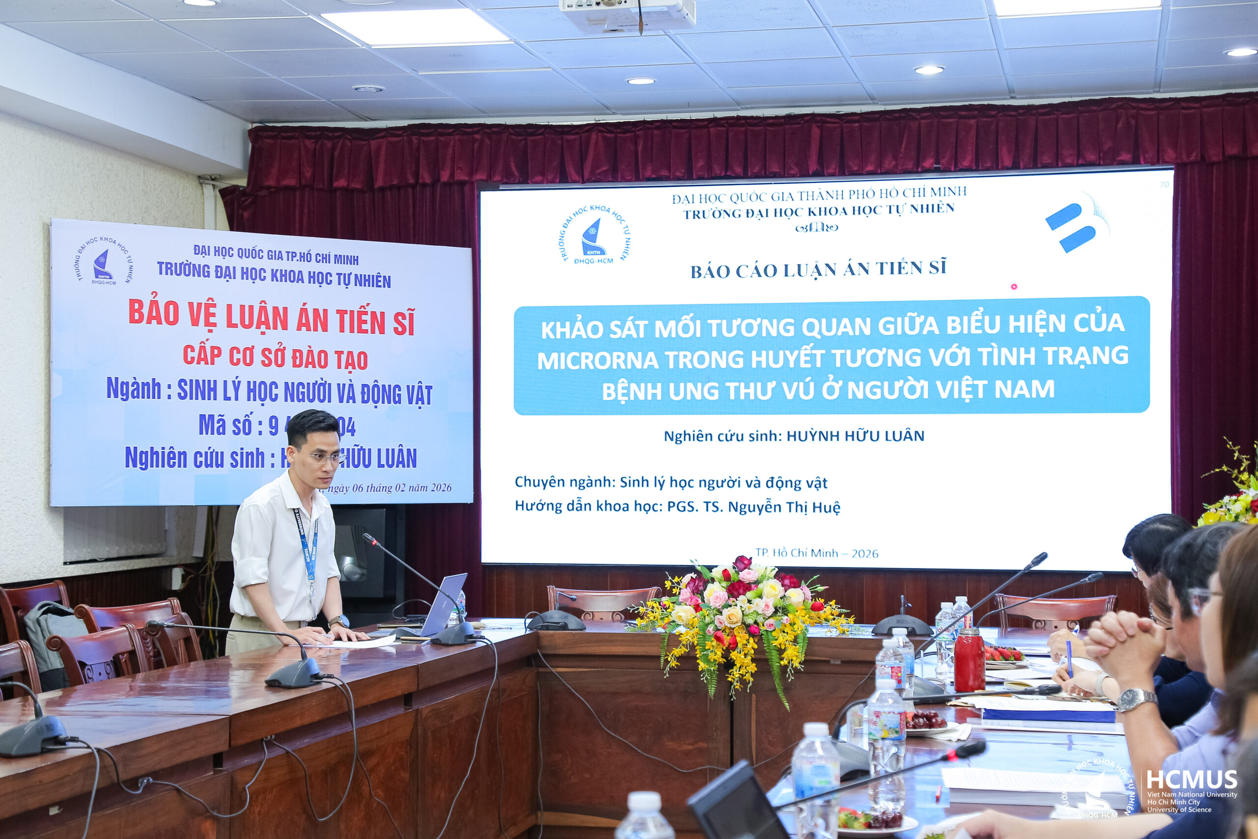 Nghiên cứu sinh Huỳnh Hữu Luân bảo vệ luận án tiến sĩ về microRNA trong ung thư vú