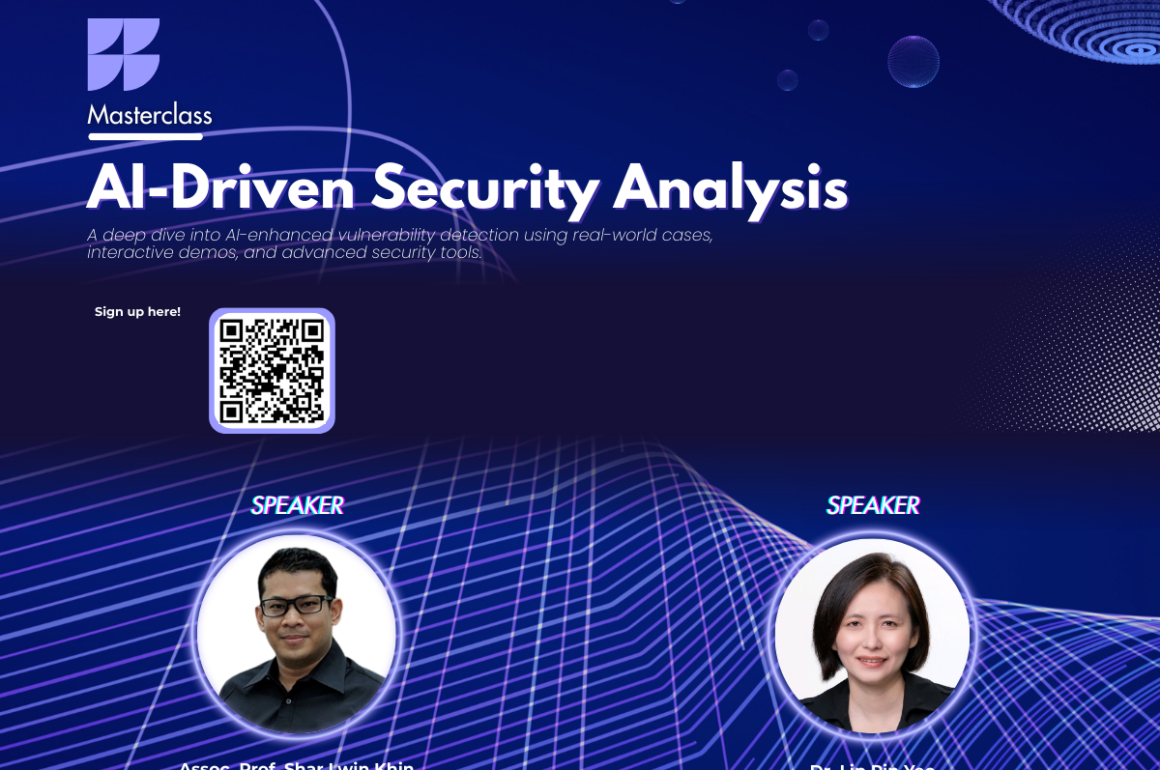 [Thông báo] Đăng ký tham dự lớp Masterclass title: AI-Driven Security Analysis – SMU