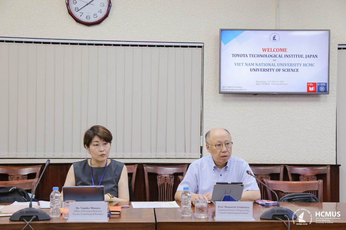 Trường Đại học Khoa học tự nhiên, ĐHQG-HCM tiếp đoàn Trường Toyota Technological Institute (Nhật Bản)