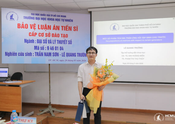 NCS Lê Quang Trường bảo vệ thành công luận án tiến sĩ ngành Đại số và Lý thuyết số