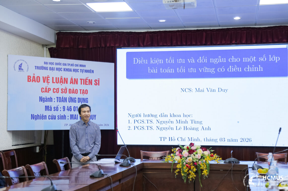 Nghiên cứu sinh Mai Văn Duy bảo vệ thành công luận án tiến sĩ ngành Toán ứng dụng