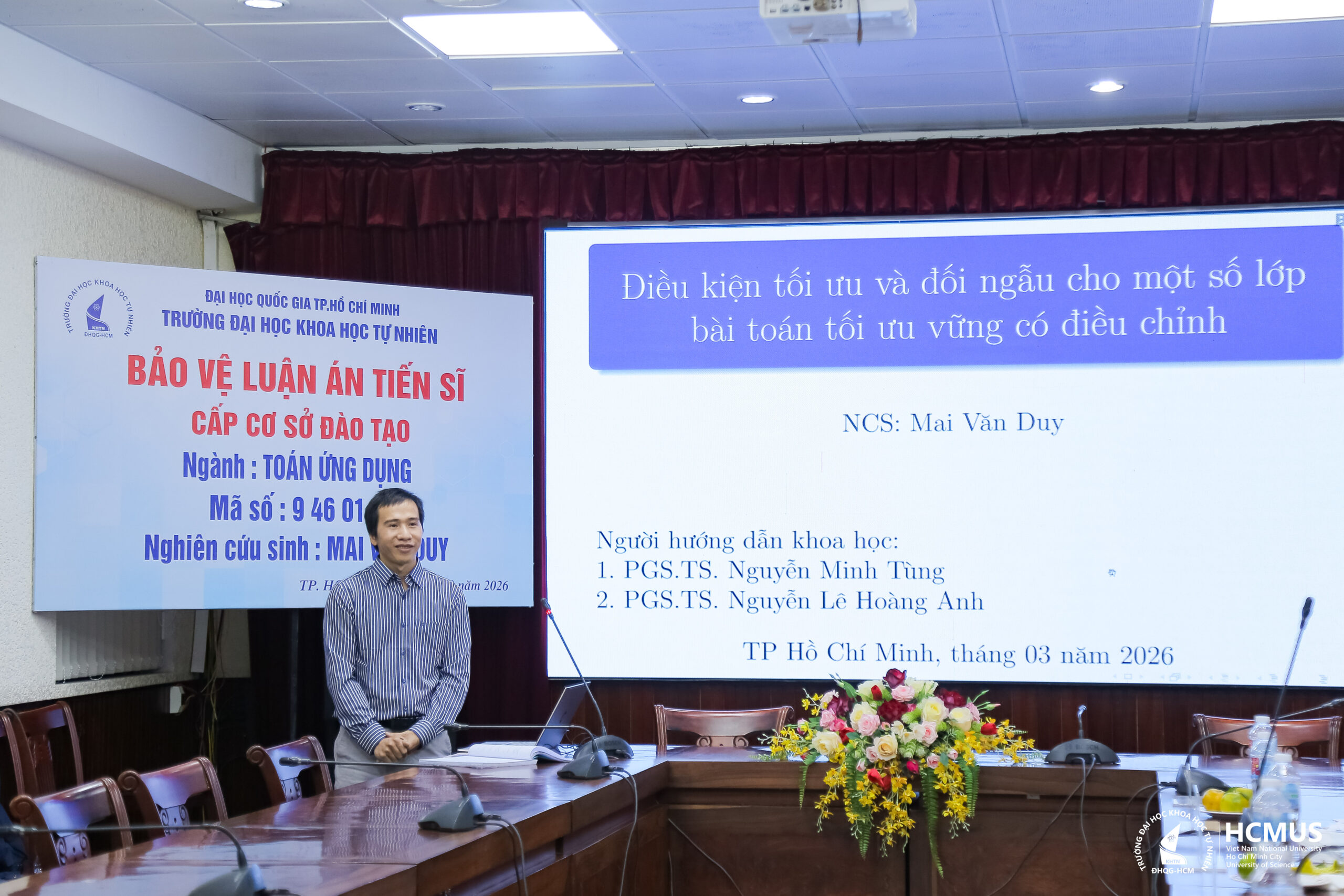 Nghiên cứu sinh Mai Văn Duy bảo vệ thành công luận án tiến sĩ ngành Toán ứng dụng