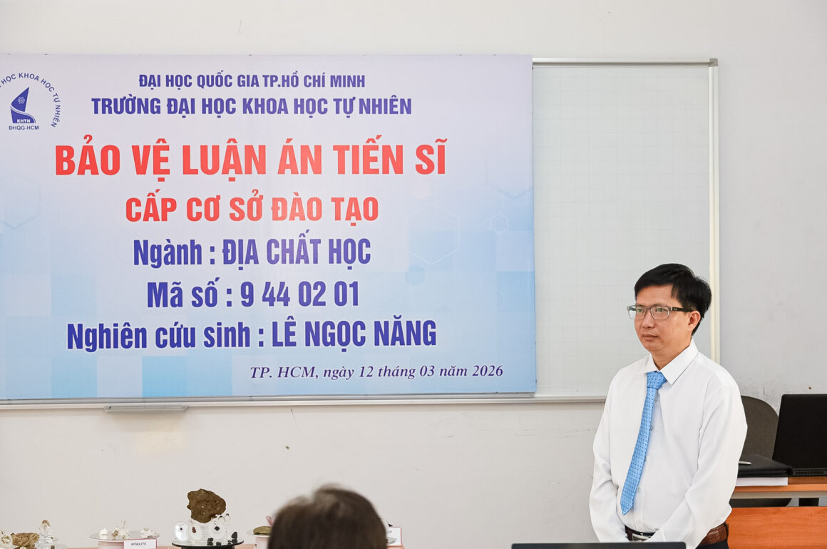 NCS. Lê Ngọc Năng bảo vệ thành công luận án tiến sĩ ngành Địa chất học