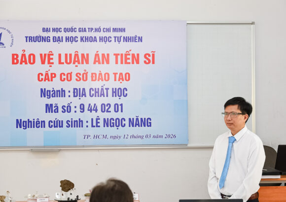 NCS. Lê Ngọc Năng bảo vệ thành công luận án tiến sĩ ngành Địa chất học