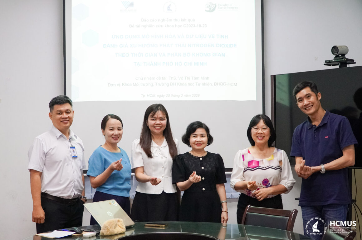 Nghiệm thu đề tài cấp ĐHQG-HCM về đánh giá xu hướng phát thải NO₂ tại TP.HCM bằng mô hình hóa và dữ liệu vệ tinh