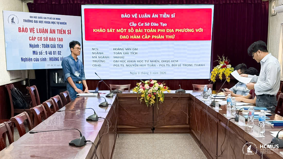 Nghiên cứu sinh Hoàng Văn Đại bảo vệ thành công luận án tiến sĩ ngành Toán giải tích