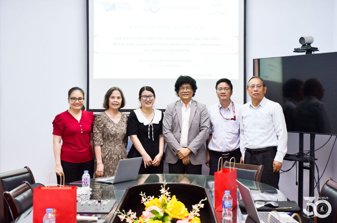 CAT_5549 Nghiệm thu đề tài cấp ĐHQG-HCM về phát triển hệ cảm biến quang học ứng dụng trong lĩnh vực sức khỏe và môi trường