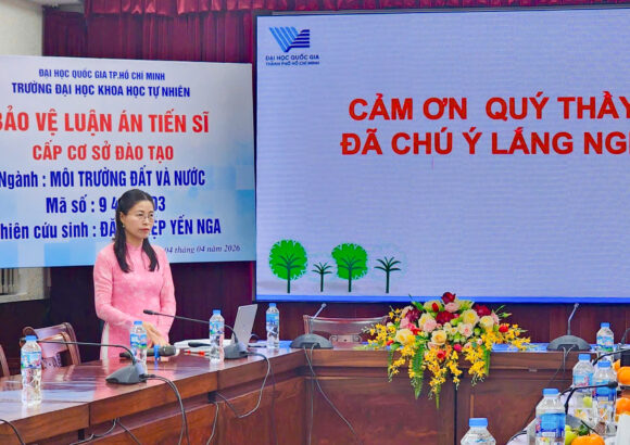 NCS Đặng Diệp Yến Nga bảo vệ thành công luận án Tiến sĩ CSĐT ngành Môi trường đất và nước