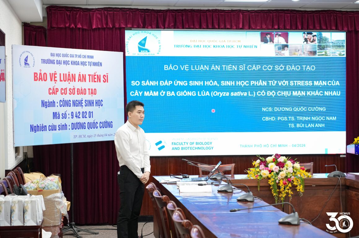 Nghiên cứu sinh Dương Quốc Cường bảo vệ thành công luận án tiến sĩ ngành Công nghệ Sinh học