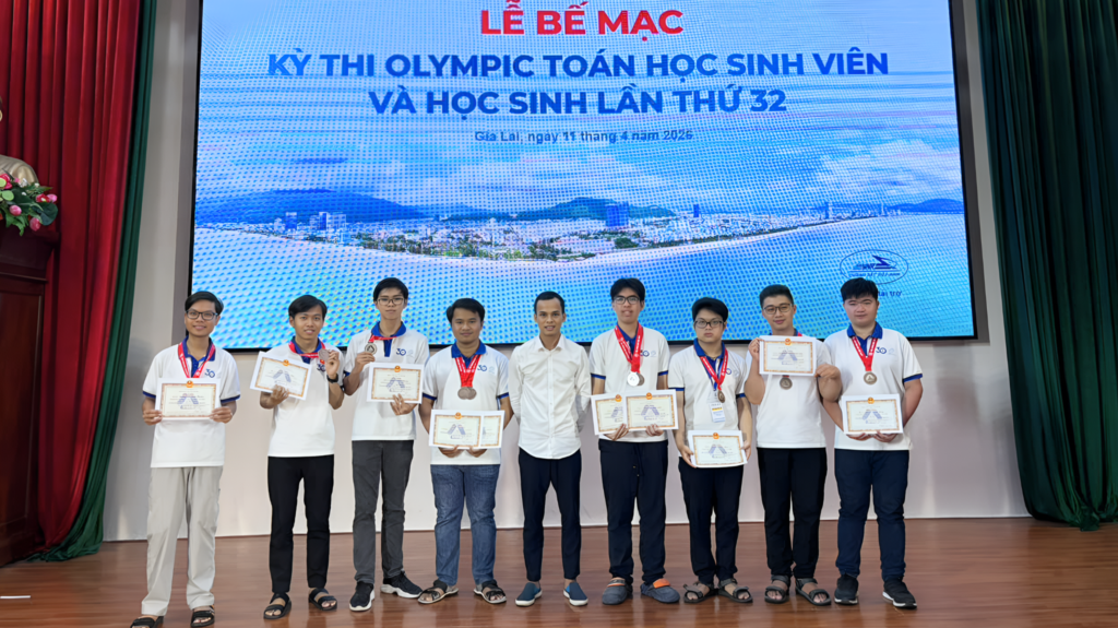 Đội tuyển sinh viên Trường đạt 100% giải thưởng tại Bảng A Kỳ thi Olympic Toán học sinh viên toàn quốc lần thứ 32 – năm 2026