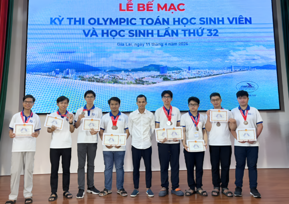 Đội tuyển sinh viên Trường đạt 100% giải thưởng tại Bảng A Kỳ thi Olympic Toán học sinh viên toàn quốc lần thứ 32 – năm 2026