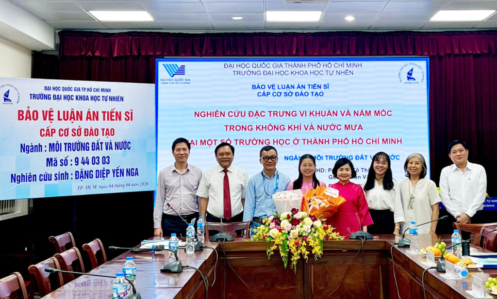 NCS Đặng Diệp Yến Nga bảo vệ thành công luận án Tiến sĩ CSĐT ngành Môi trường đất và nước