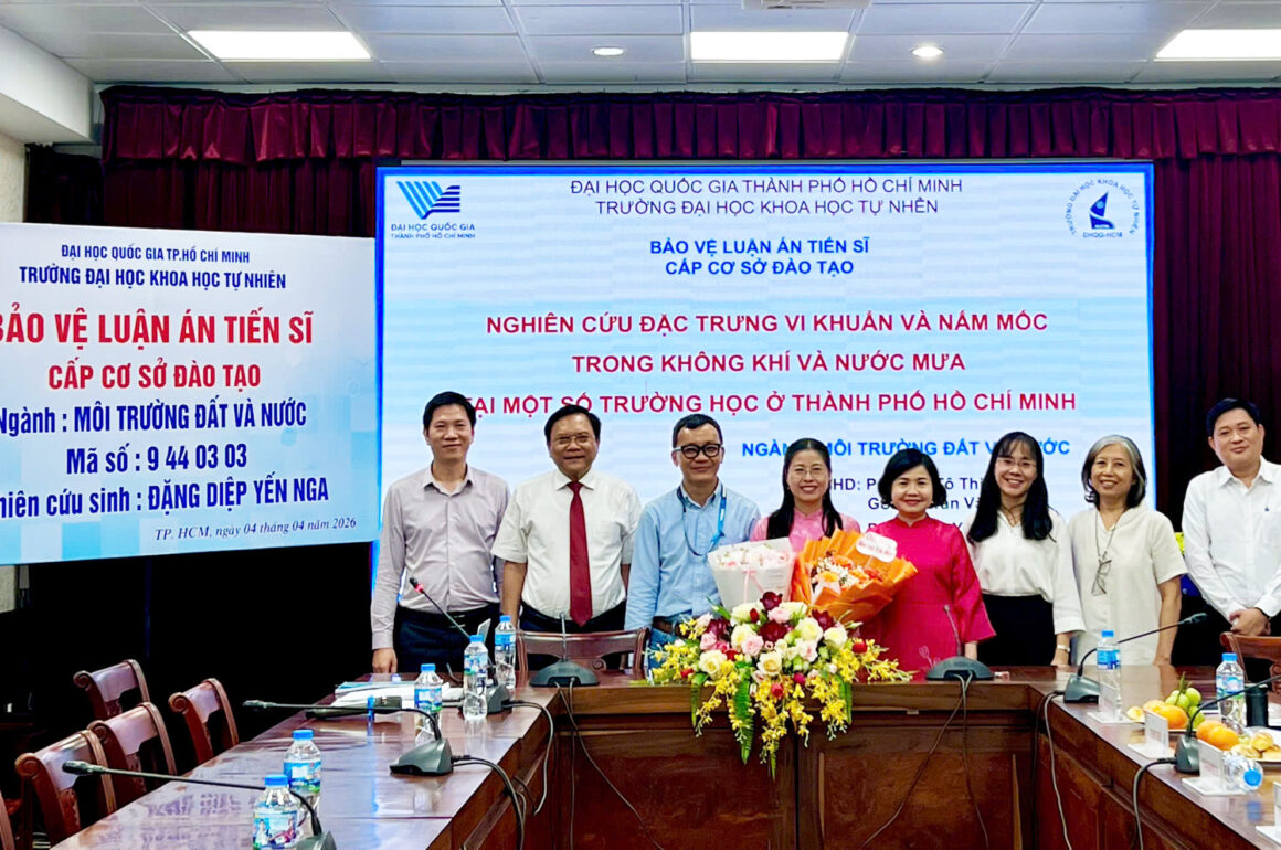 NCS Đặng Diệp Yến Nga bảo vệ thành công luận án Tiến sĩ CSĐT ngành Môi trường đất và nước