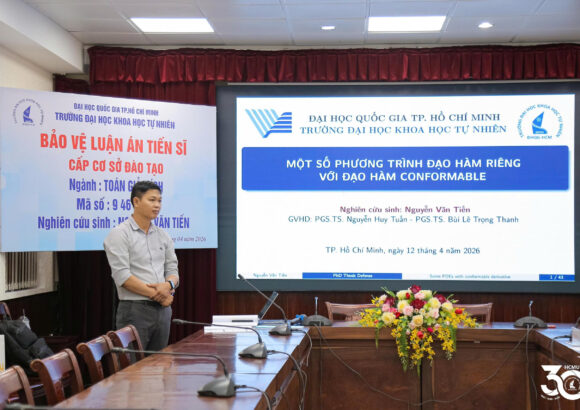NCS Nguyễn Văn Tiến bảo vệ thành công luận án tiến sĩ ngành Toán giải tích