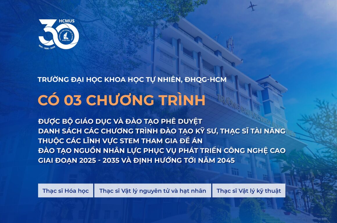 Trường Đại học Khoa học tự nhiên, ĐHQG-HCM có 03 chương trình Thạc sĩ Tài năng tham gia Đề án Đào tạo nguồn nhân lực phục vụ phát triển công nghệ cao