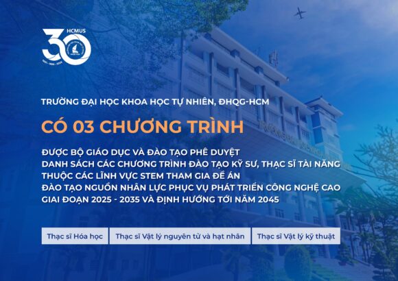 Trường Đại học Khoa học tự nhiên, ĐHQG-HCM có 03 chương trình Thạc sĩ Tài năng tham gia Đề án Đào tạo nguồn nhân lực phục vụ phát triển công nghệ cao