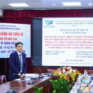 NCS Lê Thanh Bình bảo vệ thành công luận án tiến sĩ về ứng dụng vi sinh vật bản địa kiểm soát bệnh héo xanh trên dưa leo