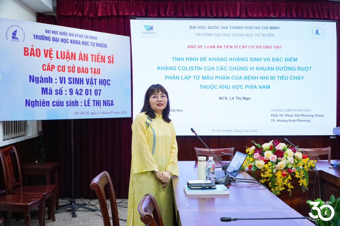 NCS Lê Thị Nga bảo vệ thành công luận án tiến sĩ về đề kháng kháng sinh ở vi khuẩn đường ruột trên trẻ em