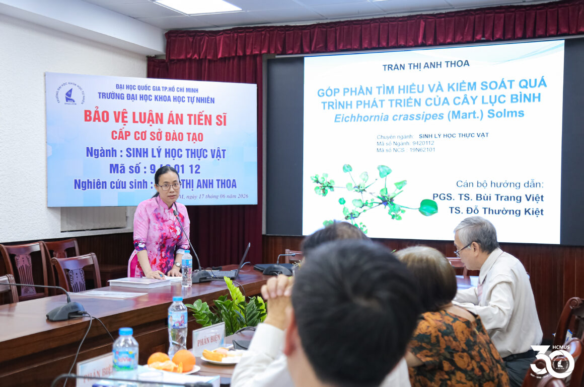Nghiên cứu sinh Trần Thị Anh Thoa bảo vệ thành công luận án tiến sĩ ngành Sinh lý học thực vật