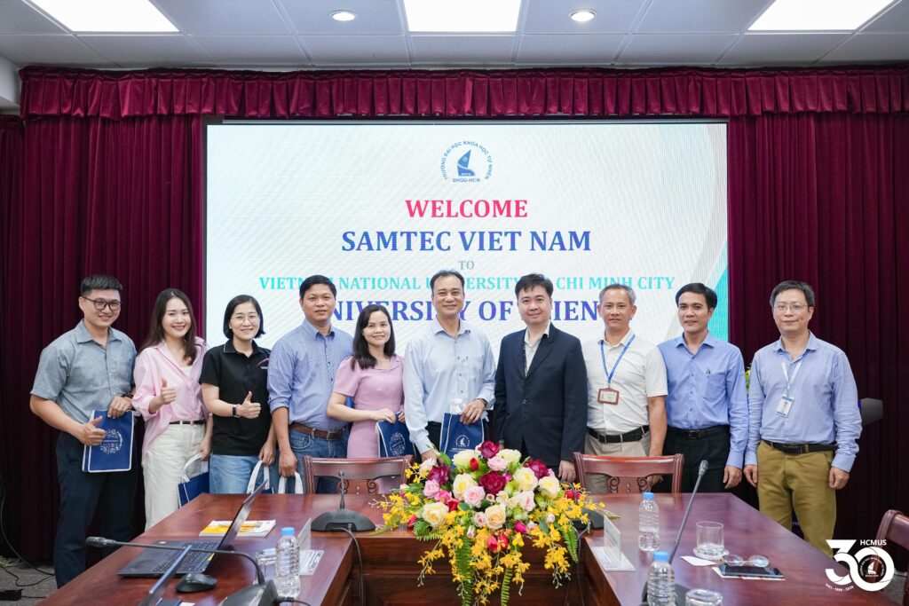 Trường Đại học Khoa học tự nhiên, ĐHQG-HCM trao đổi hợp tác với Công ty TNHH SAMTEC Việt Nam về đào tạo, thực tập và phát triển nguồn nhân lực