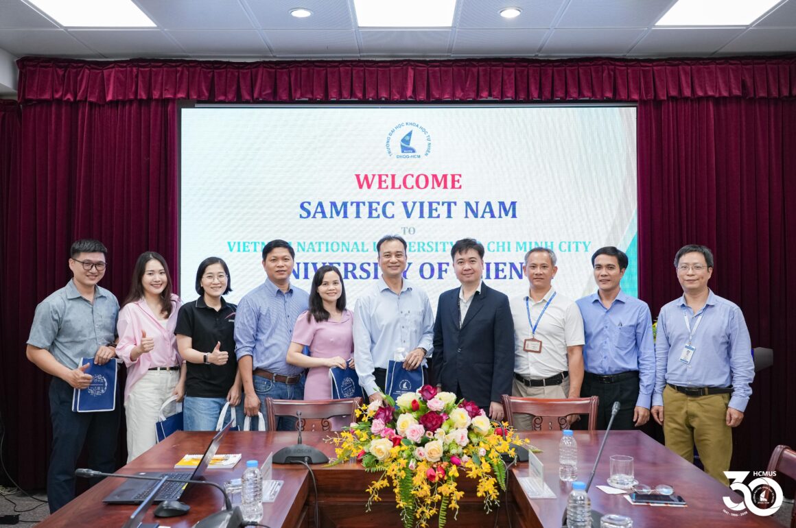 Trường Đại học Khoa học tự nhiên, ĐHQG-HCM trao đổi hợp tác với Công ty TNHH SAMTEC Việt Nam về đào tạo, thực tập và phát triển nguồn nhân lực