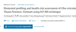 Picture1 Elemental profiling and health risk assessment of Ulva reticulata in a coastal zone of Ninh Thuan Province, Vietnam using ICP-MS technique
