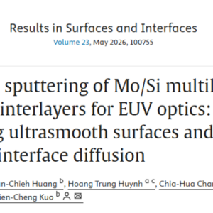 Picture1 Ion beam sputtering of Mo/Si multilayers with B4C interlayers for EUV optics: Achieving ultrasmooth surfaces and minimal interface diffusion