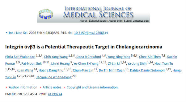 Integrin αvβ3 is a Potential Therapeutic Target in Cholangiocarcinoma