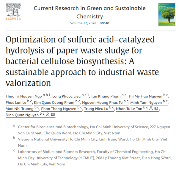 Picture1 Optimization of sulfuric acid–catalyzed hydrolysis of paper waste sludge for bacterial cellulose biosynthesis: A sustainable approach to industrial waste valorization