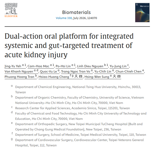 Dual-action oral platform for integrated systemic and gut-targeted treatment of acute kidney injury