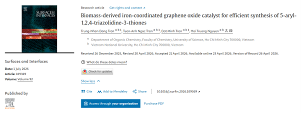 Biomass-derived iron-coordinated graphene oxide catalyst for efficient synthesis of 5-aryl-1,2,4-triazolidine-3-thiones