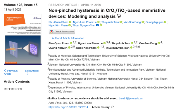 Non-pinched hysteresis in CrOx/TiOy-based memristive devices: Modeling and analysis